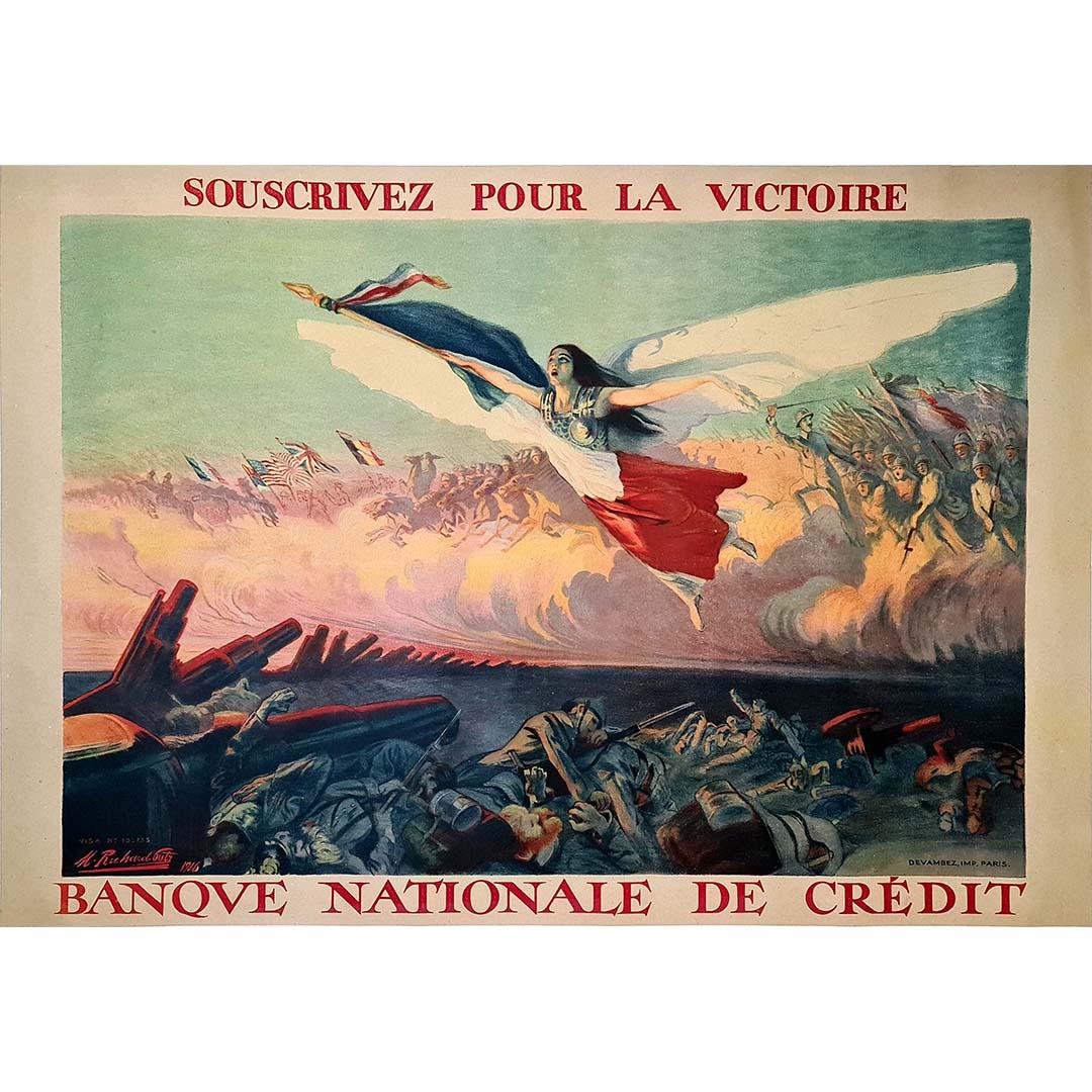 1916 original poster by Richard Gutz war bonds through the Banque Nationale