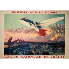 1916 original poster by Richard Gutz war bonds through the Banque Nationale