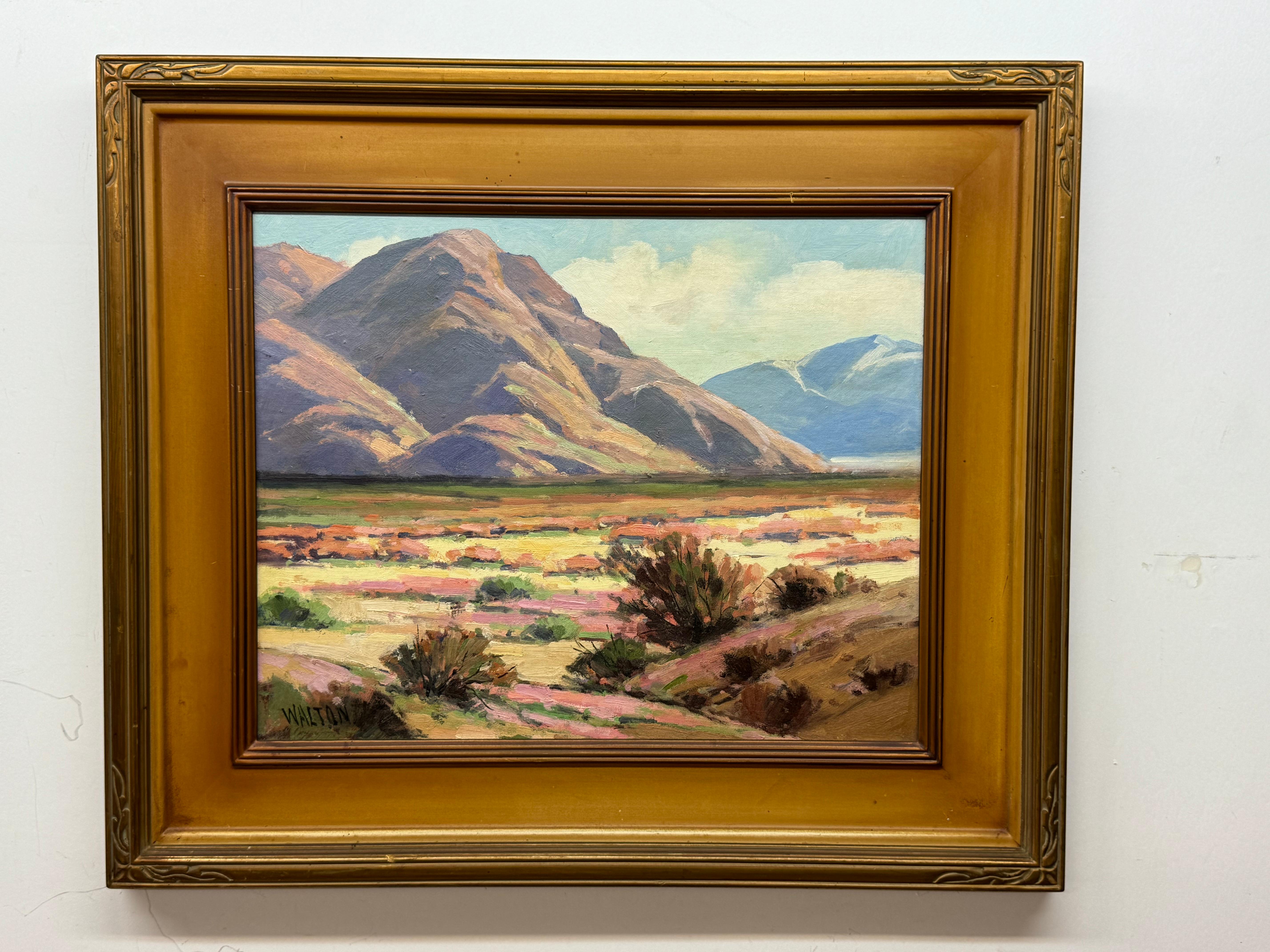 Richard Guy Walton (1914-2005) Pittura del paesaggio desertico

Olio su tavola di tela

"Verbena del deserto"

16 x 20 senza cornice, 23,75 x 27,5 con cornice