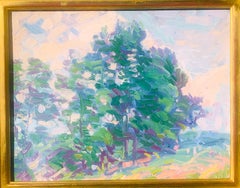 2-sided Antique Impressionist Oil on Board by Richard H Bassett