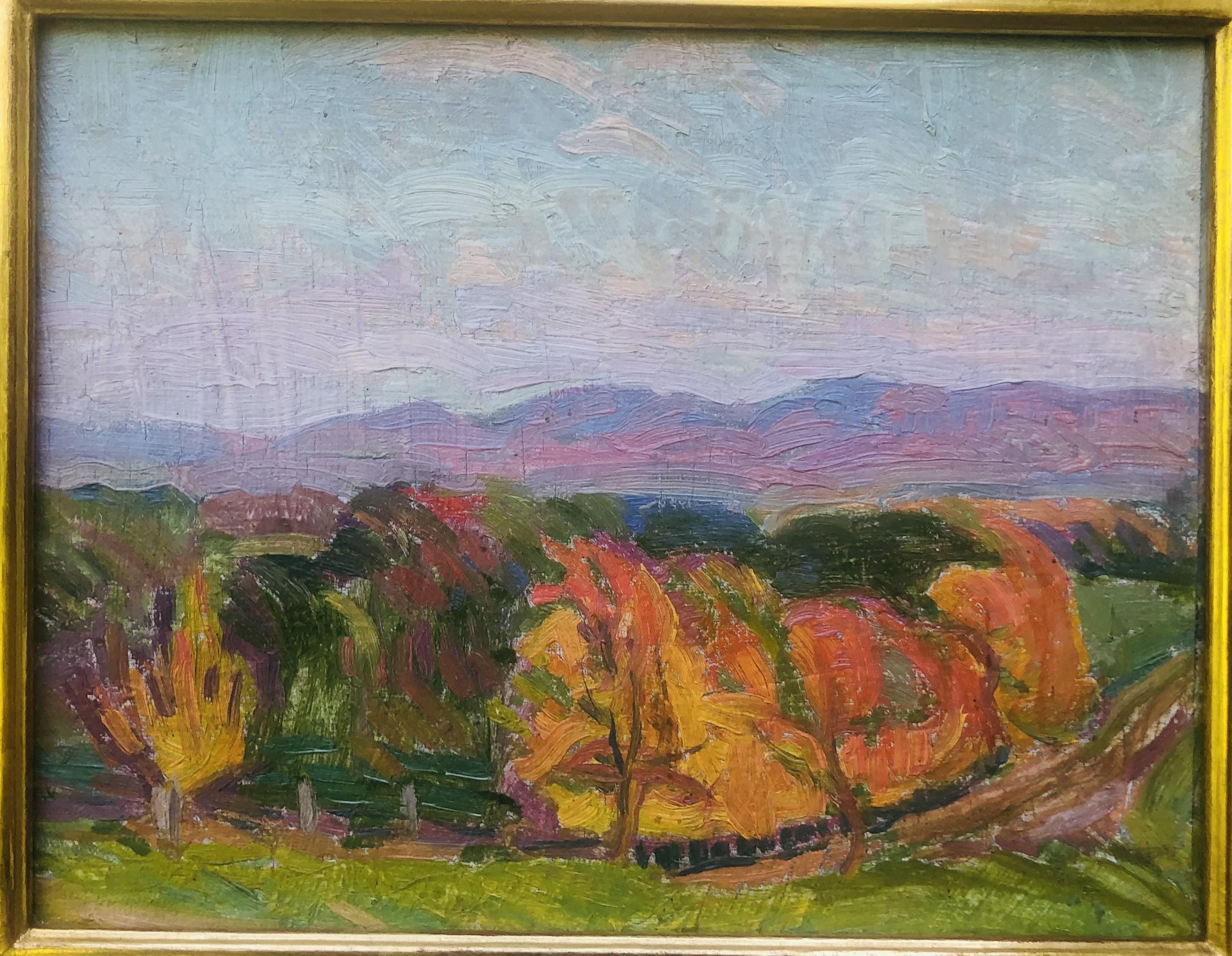 Fauvistisches Ölgemälde auf Karton ca. 1930 von Richard H Bassett (Fauvismus), Painting, von richard h bassett