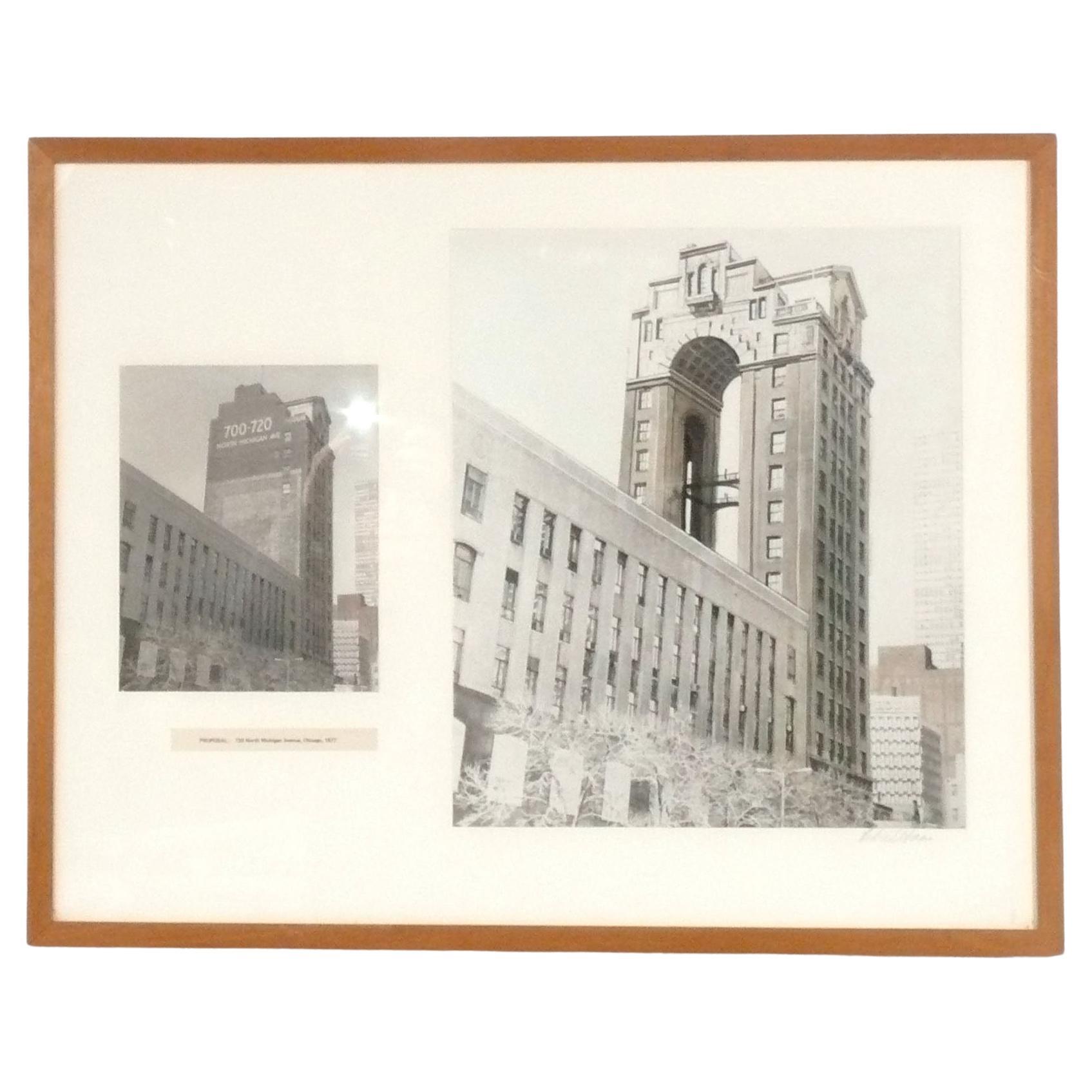 Richard Haas Photographs, Proposal: 720 North Michigan Avenue Chicago 1977