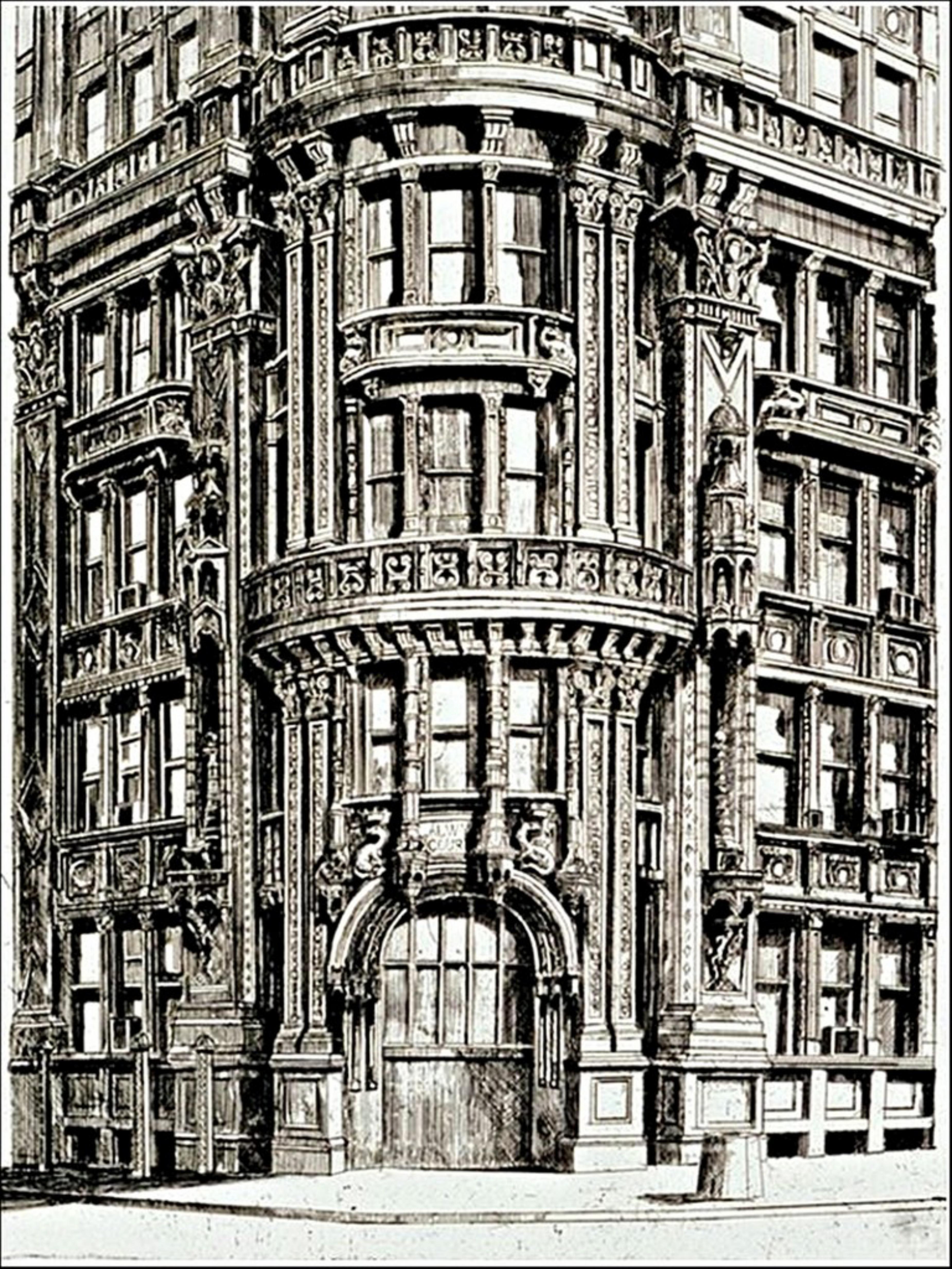 Alwyn Court (180 West 58th Street, NYC), limited edition signed etching framed