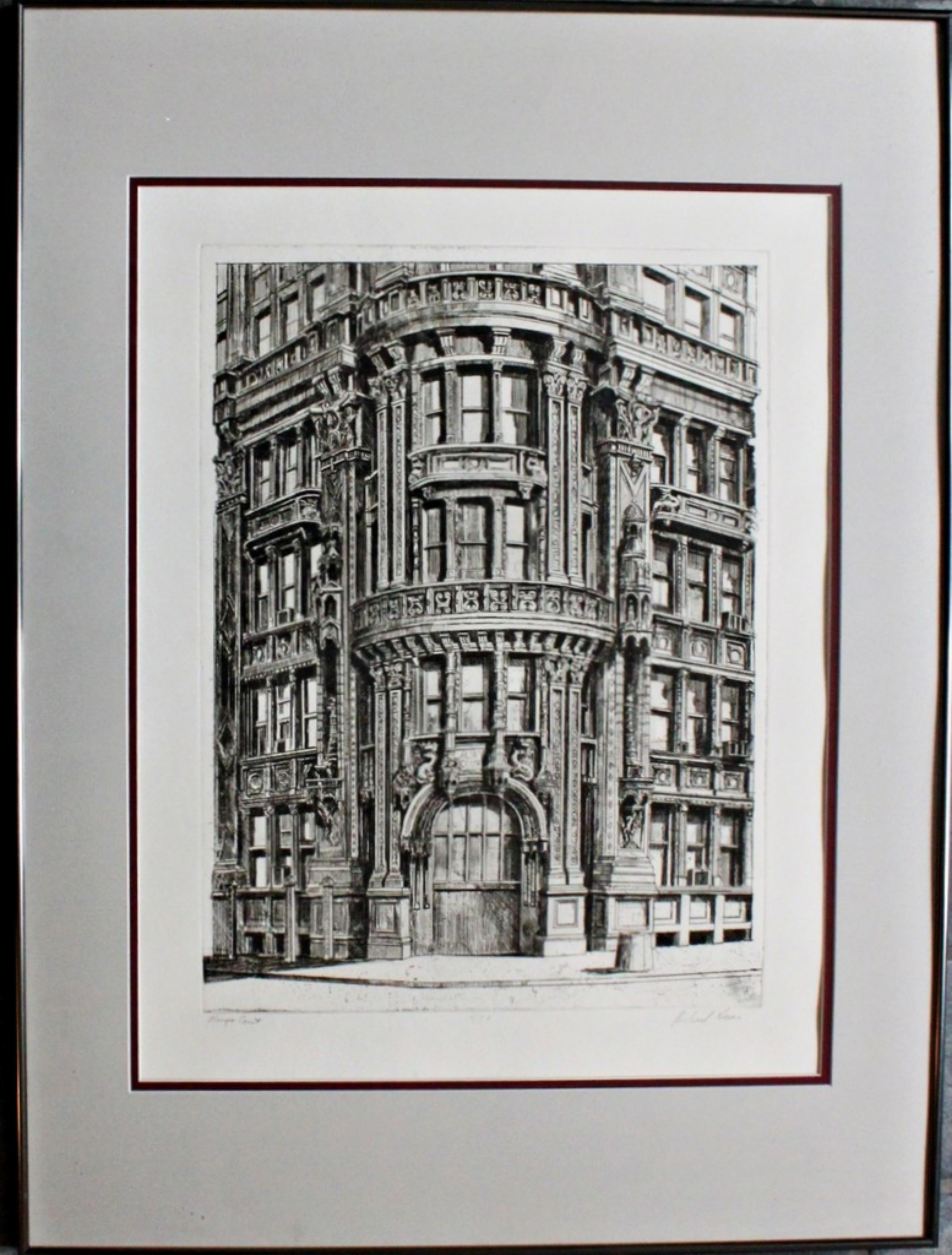 Alwyn Court (180 West 58th Street, NYC), limited edition signed etching framed - Print by Richard Haas