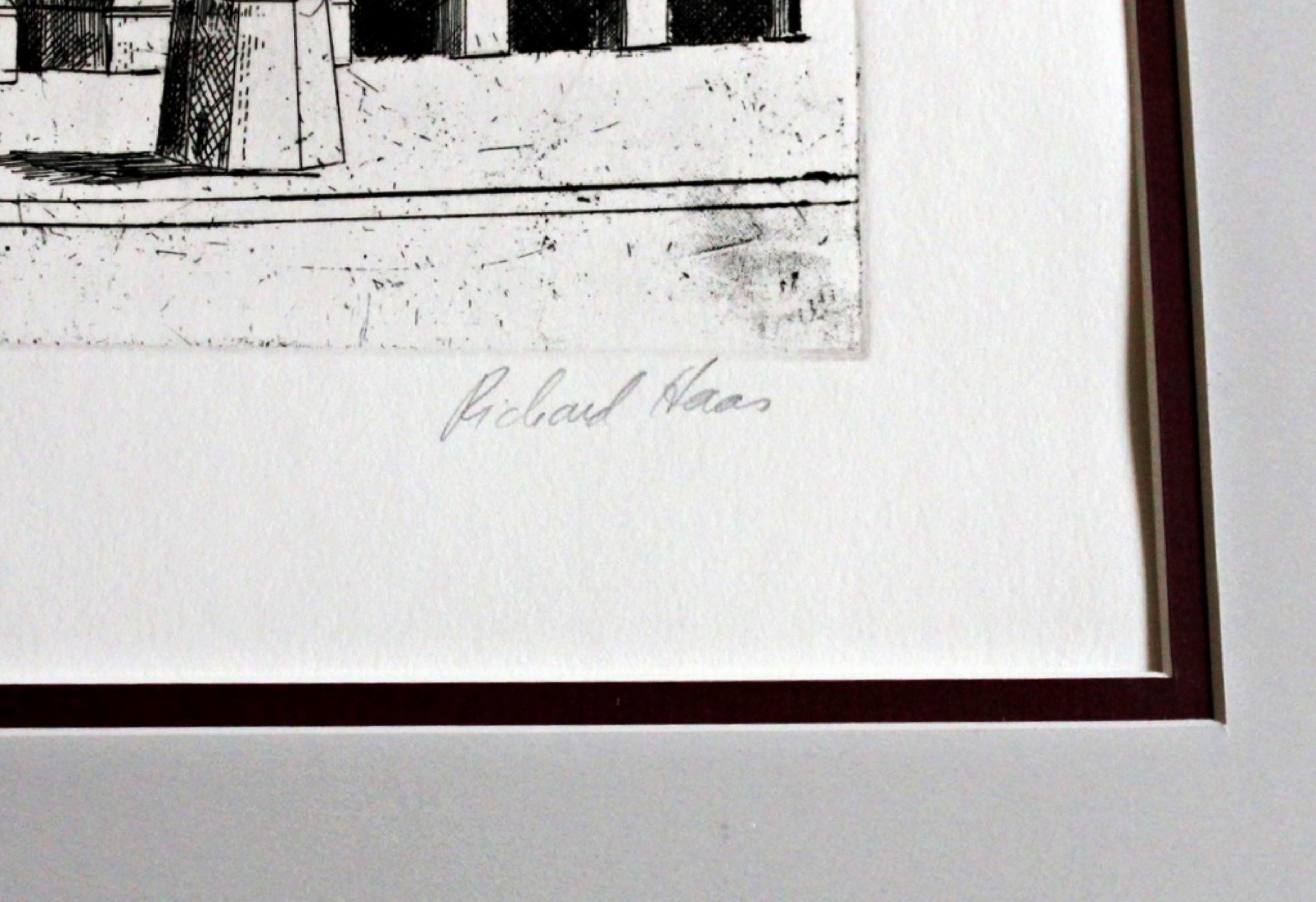 Alwyn Court (180 West 58th Street, NYC), limited edition signed etching framed - Realist Print by Richard Haas