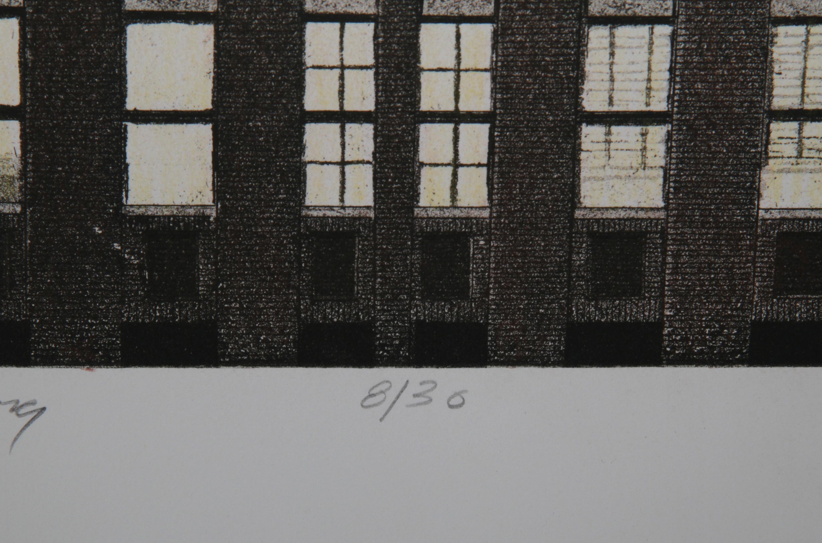 American Radiator Building (Blue), Photorealist Etching by Richard Haas For Sale 3