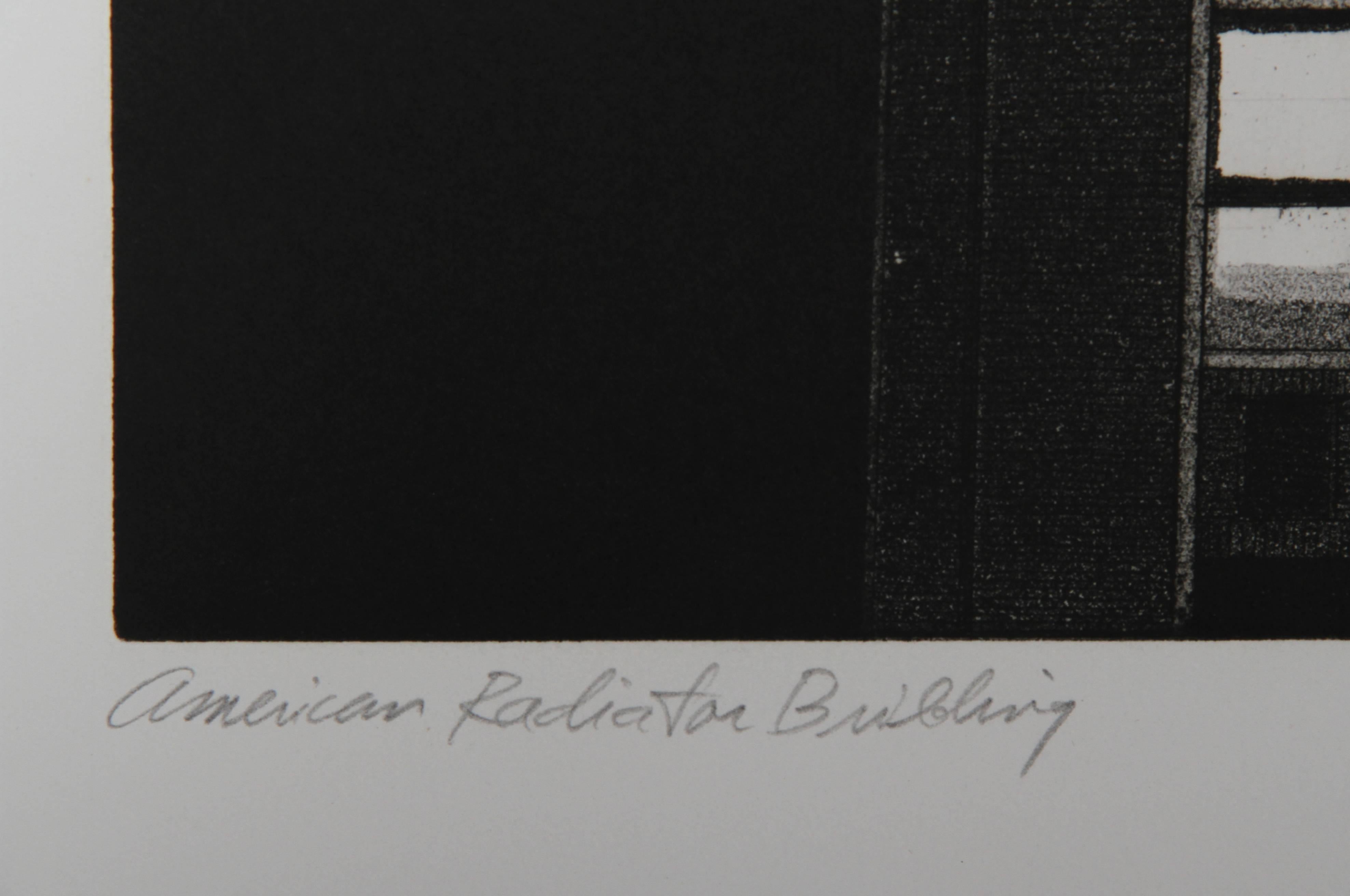 « American Radiator Building », gravure en bois et eau-forte de Richard Haas en vente 2