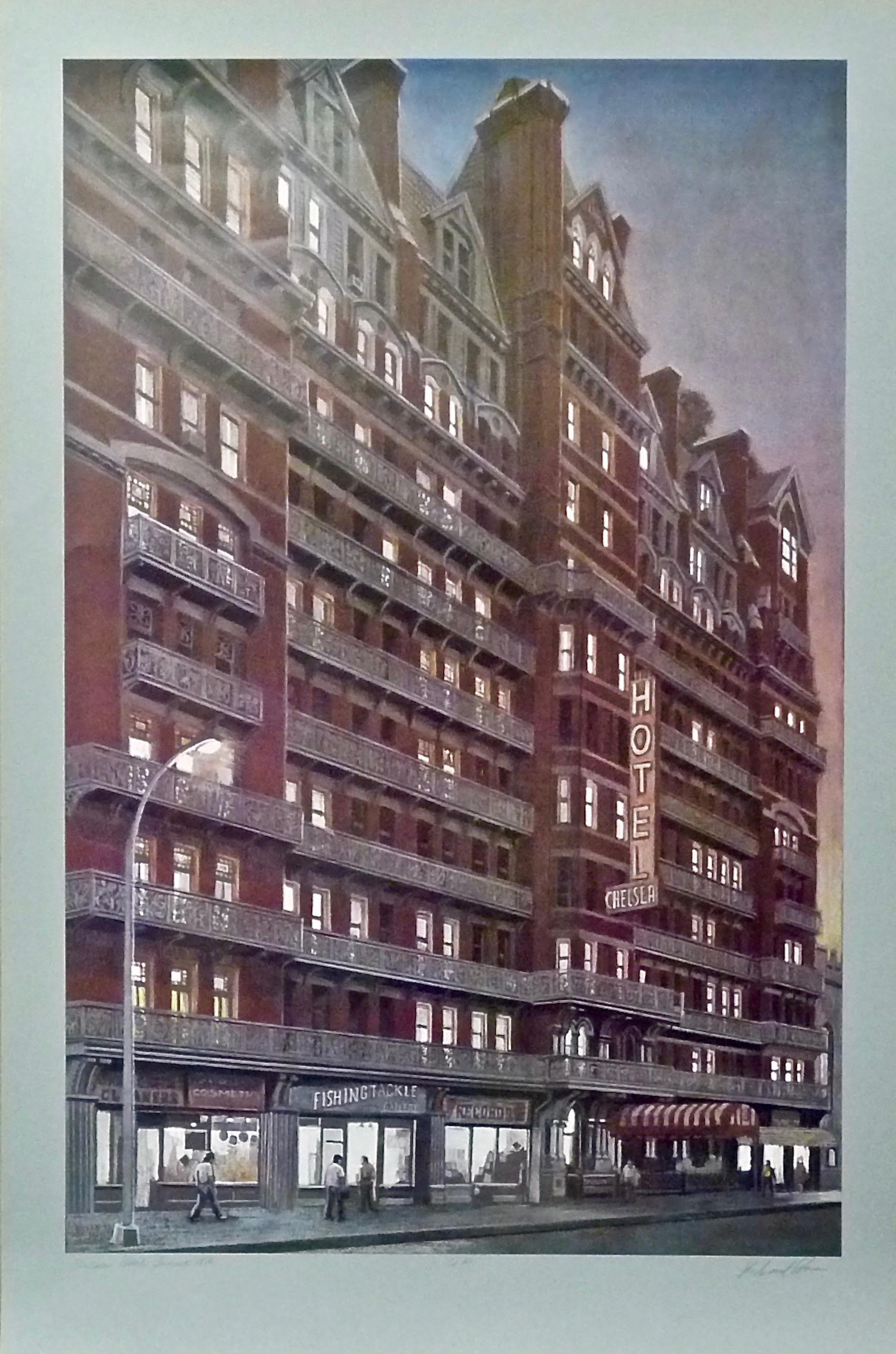 Chelsea Hotel, Sunset - Print by Richard Haas