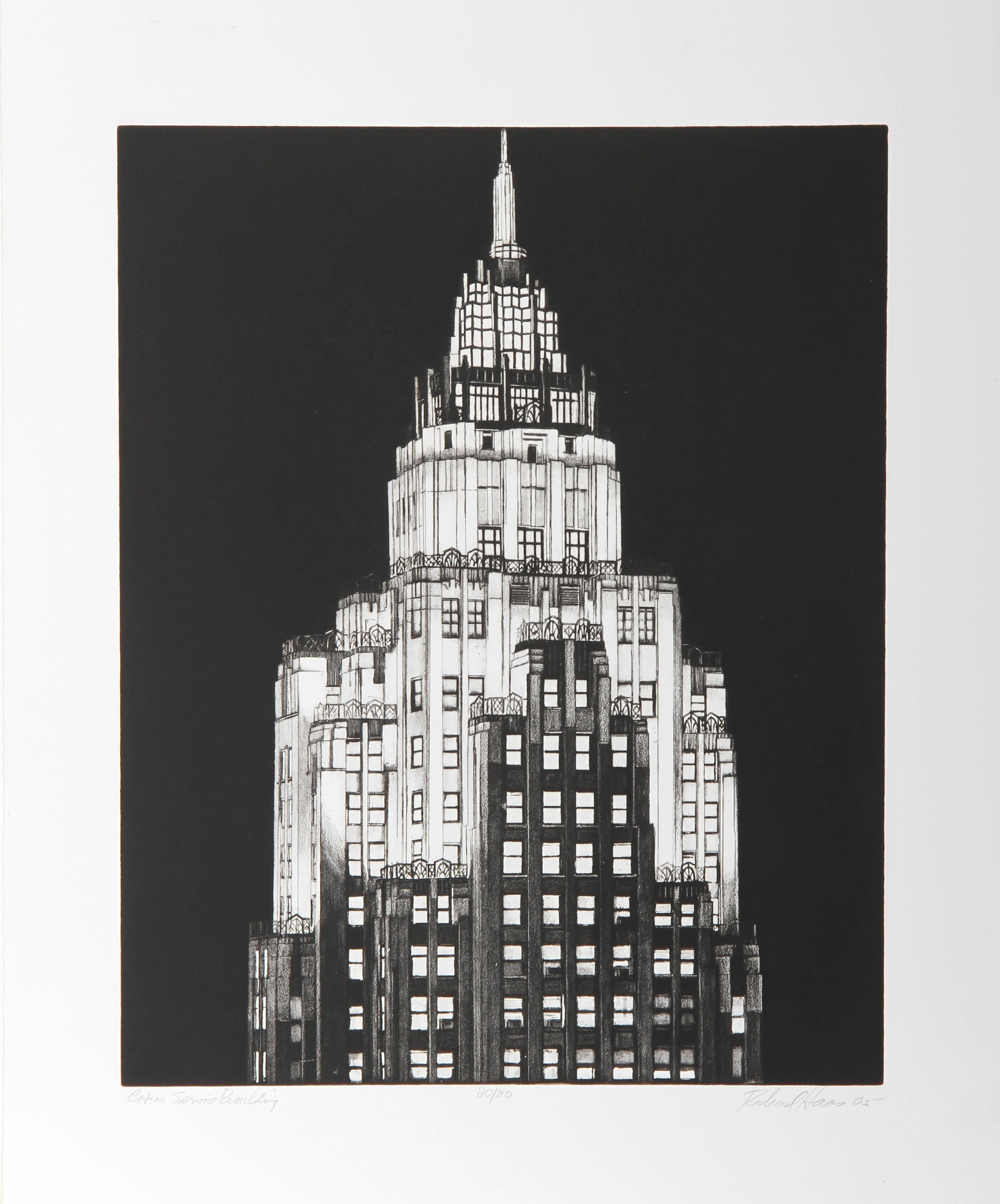 Artista: Richard Haas, estadounidense (1936 - )
Título: Edificio de Servicios Urbanos
Año: 2005
Técnica: Aguafuerte, firmado y numerado a lápiz
Edición: 20
Tamaño de la imagen: 20 x 16 pulgadas
Tamaño: 66,04 x 53,34 cm (26 x 21 pulg.)