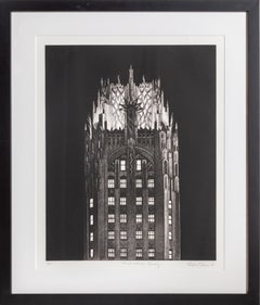 Edificio General Electric, grabado realista de Richard Haas