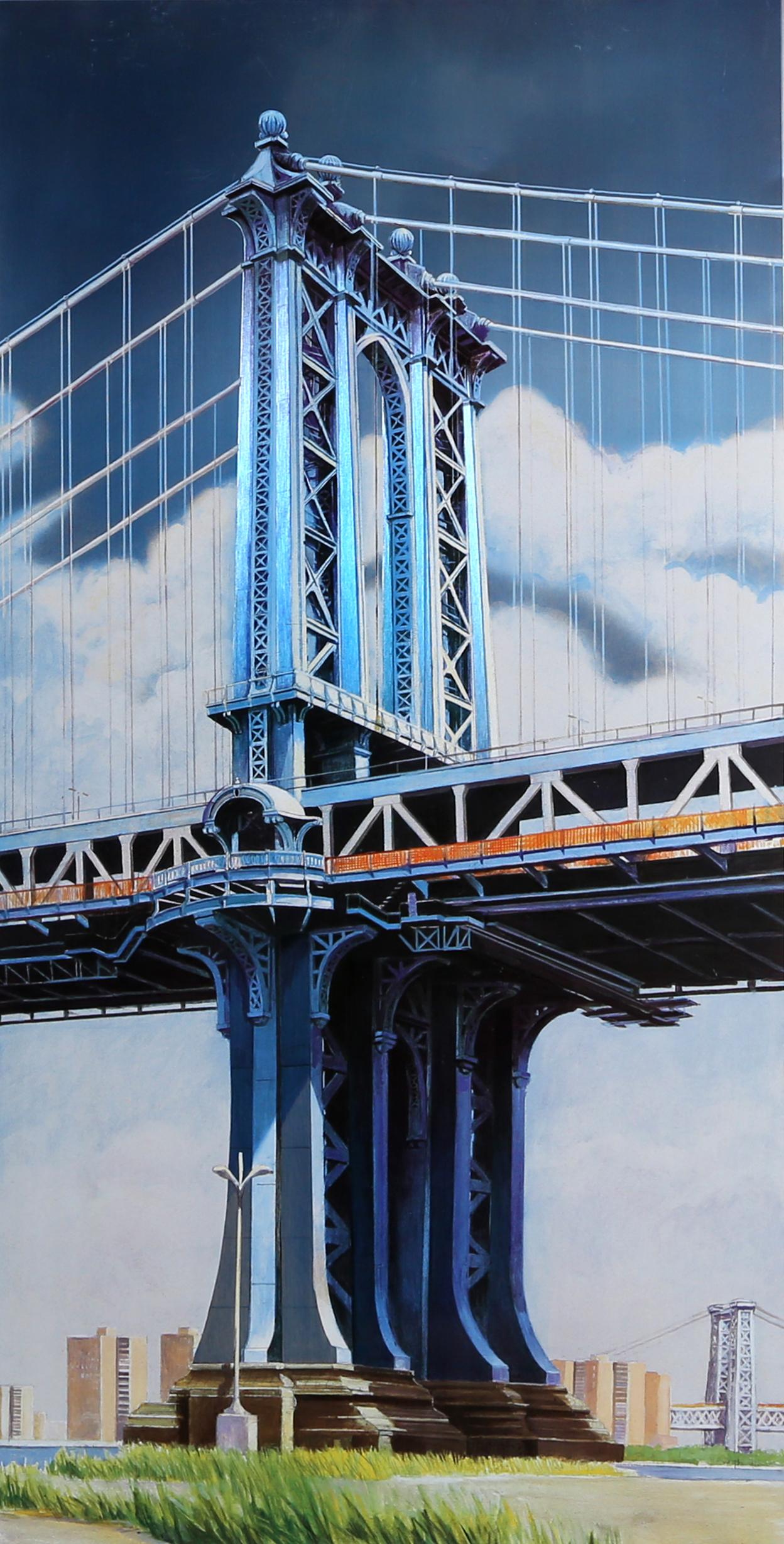 Manhattan Bridge, Silkscreen on Aluminum by Richard Haas