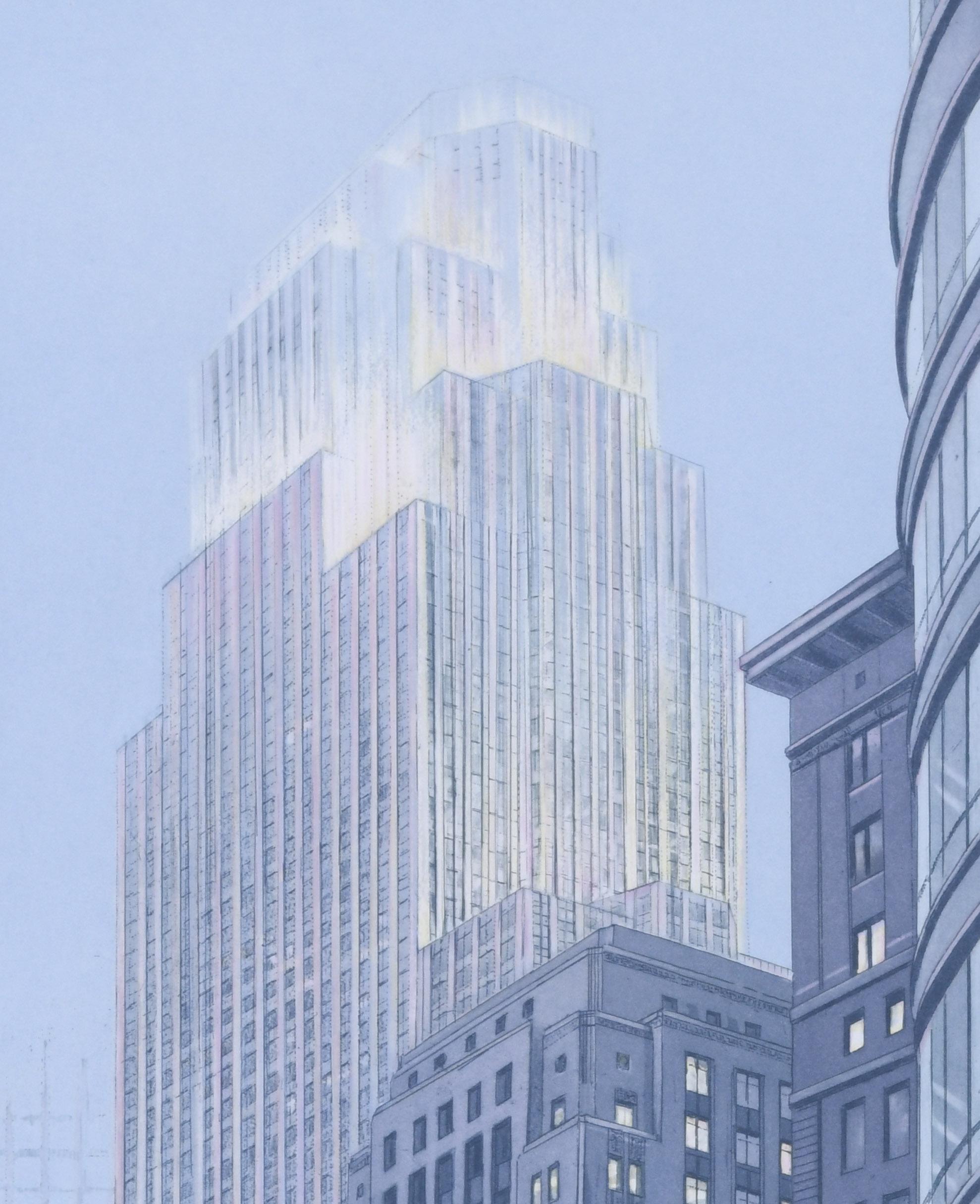 Minneapolis at Dusk - Print by Richard Haas