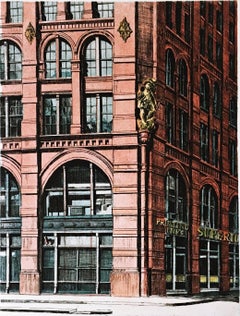 Used Puck Corner, SOHO, New York signed & numbered 10/100 by top architectural artist