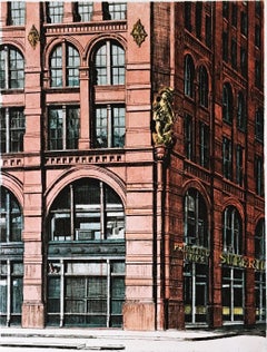 Puck Corner, SOHO, Nueva York firmado y numerado 10/100 por el mejor artista de arquitectura