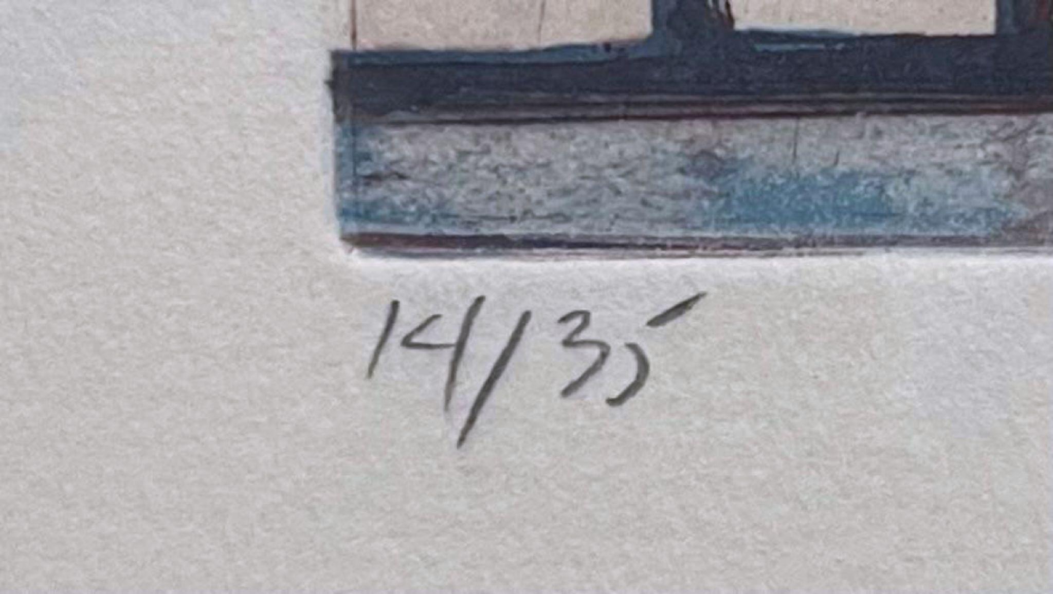 Richard Haas, Downtown Los Angeles MOCA, eau-forte et aquatinte, sign�ée/N, encadrée en vente 3