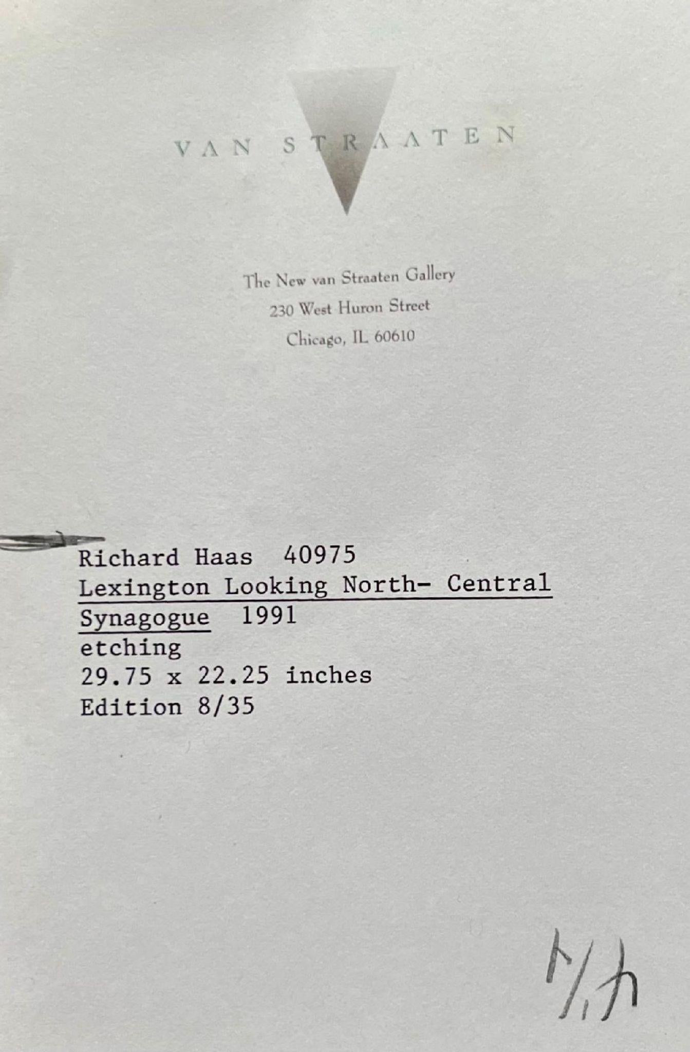 Richard Haas, Downtown Los Angeles MOCA, eau-forte et aquatinte, signée/N, encadrée en vente 6