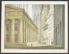 Litografia di Richard Haas OLD CUSTOM HOUSE