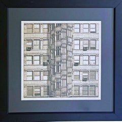 Richard Haas, The Rookery Courtyard, Chicago, s/n aguafuerte arquitectura y arte