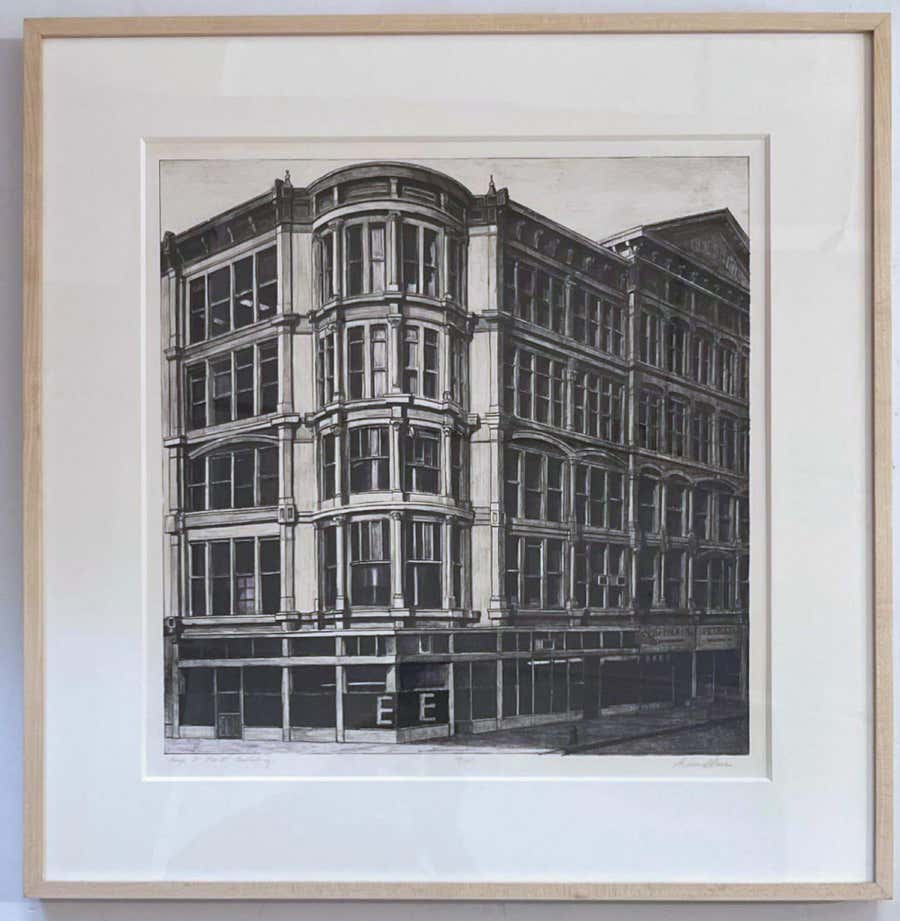 The Hugh O'Neill Building, 655-671 Sixth Avenue, NYC, lithograph Signed/N Framed