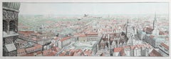 View of Munich, Photorealist Lithograph by Richard Haas