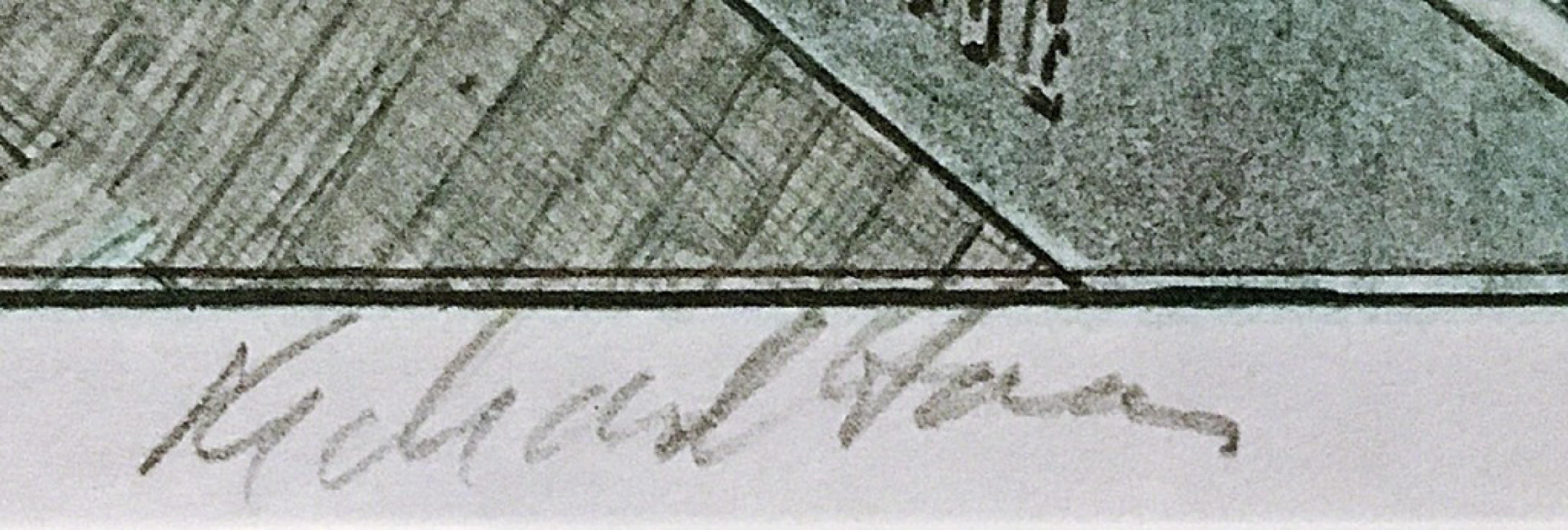 View of Munich (Szoke, 80), Lithograph with Graphite Stencil, Signed, 52/150 - Gray Figurative Print by Richard Haas