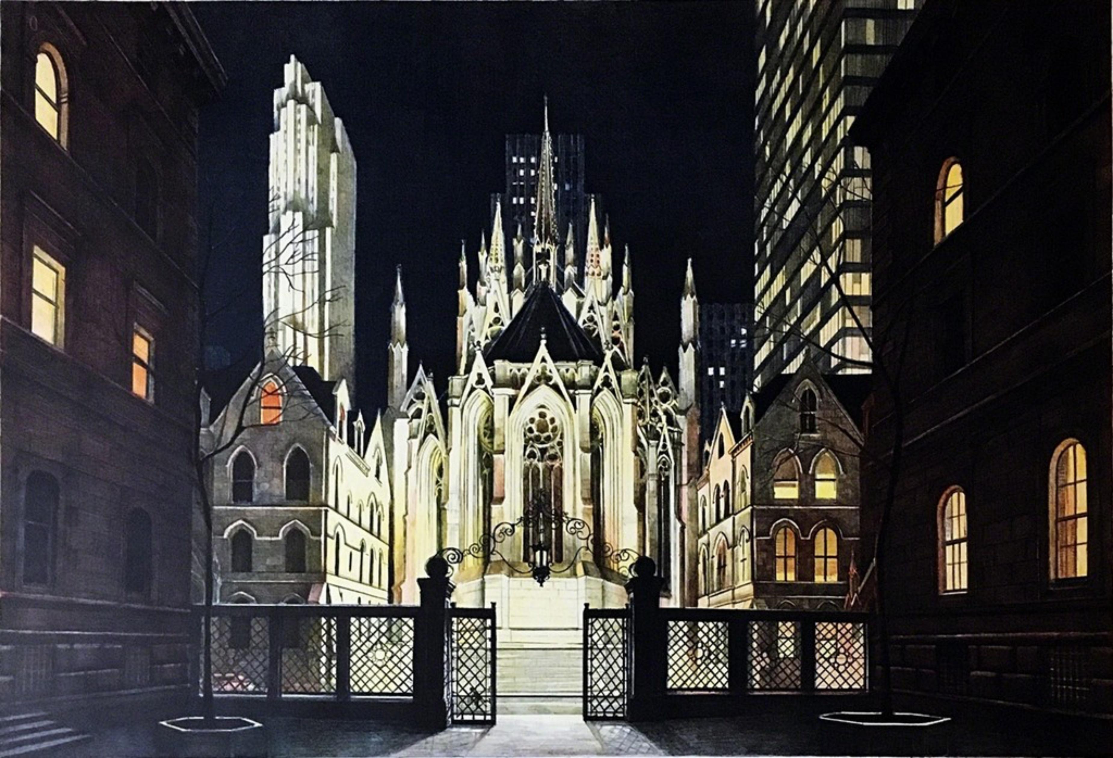 Courtyard Villard, cathédrale St. Patrick's, New York - Print de Richard Haas