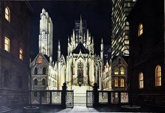 Villard Courtyard, St. Patrick's Cathedral, New York, Lithograph Signed 23/50