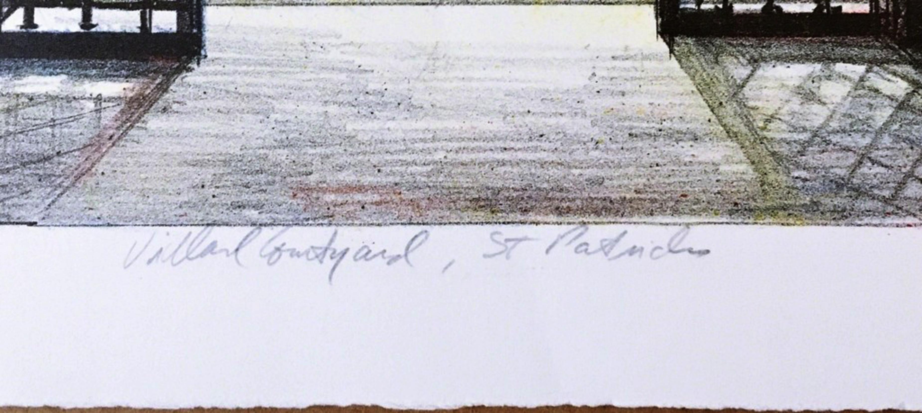 Richard Haas
Cour Villard, cathédrale Saint-Patrick, New York, 1983
Lithographie couleur
29 1/2 × 41 1/2 pouces
Edition 23/50
Signée à la main, numérotée et datée avec le cachet de l'éditeur en bas à gauche sur le devant.

Cette lithographie