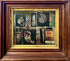 Mid 20th Century, Painting of Seashells with Collage