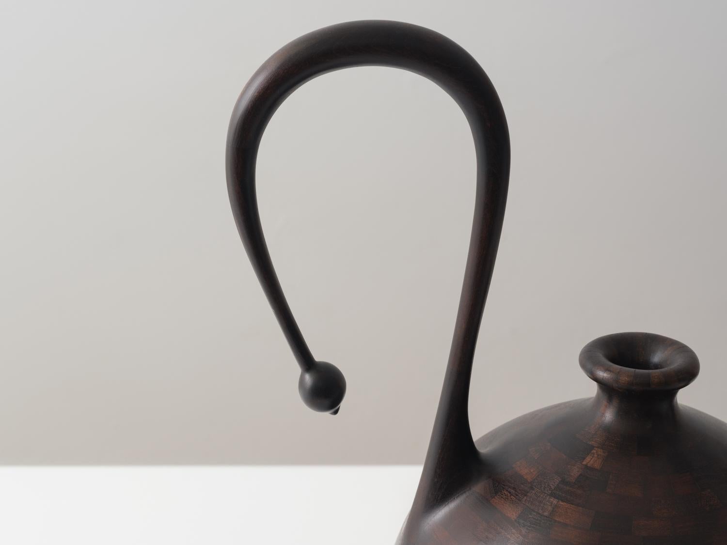 American Richard Haining STACKED Carpel Vessel, salvaged Cherry Oxidized Finish AVAILABLE For Sale