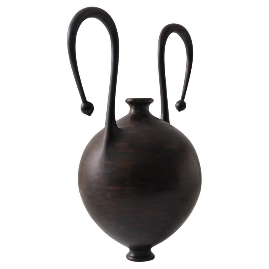 Richard Haining STACKED Carpel Vessel, salvaged Cherry Oxidized Finish AVAILABLE For Sale