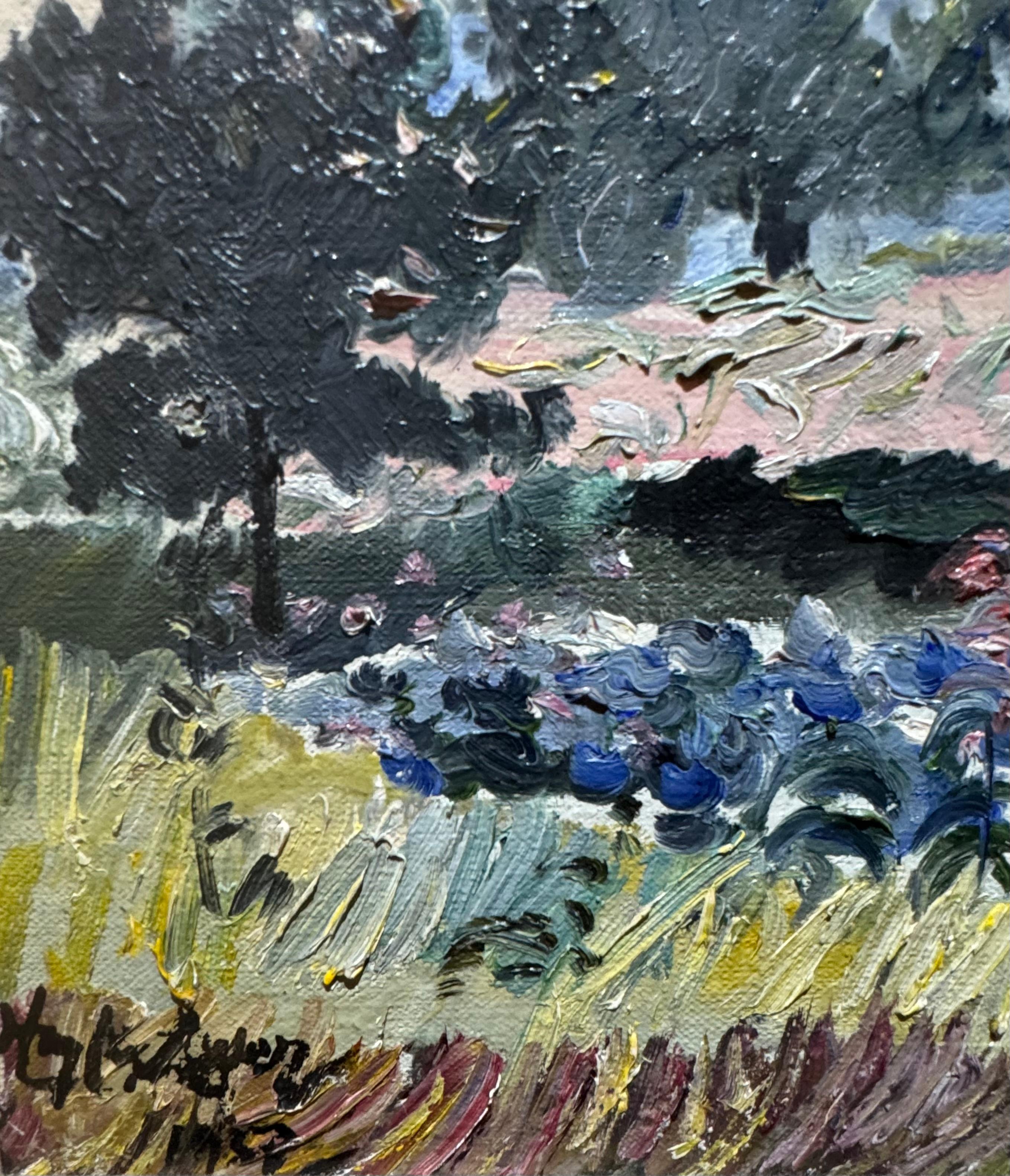 1958 Fairfield Connecticut “ELM TREE” Christies New York Provenance Painting en venta 1