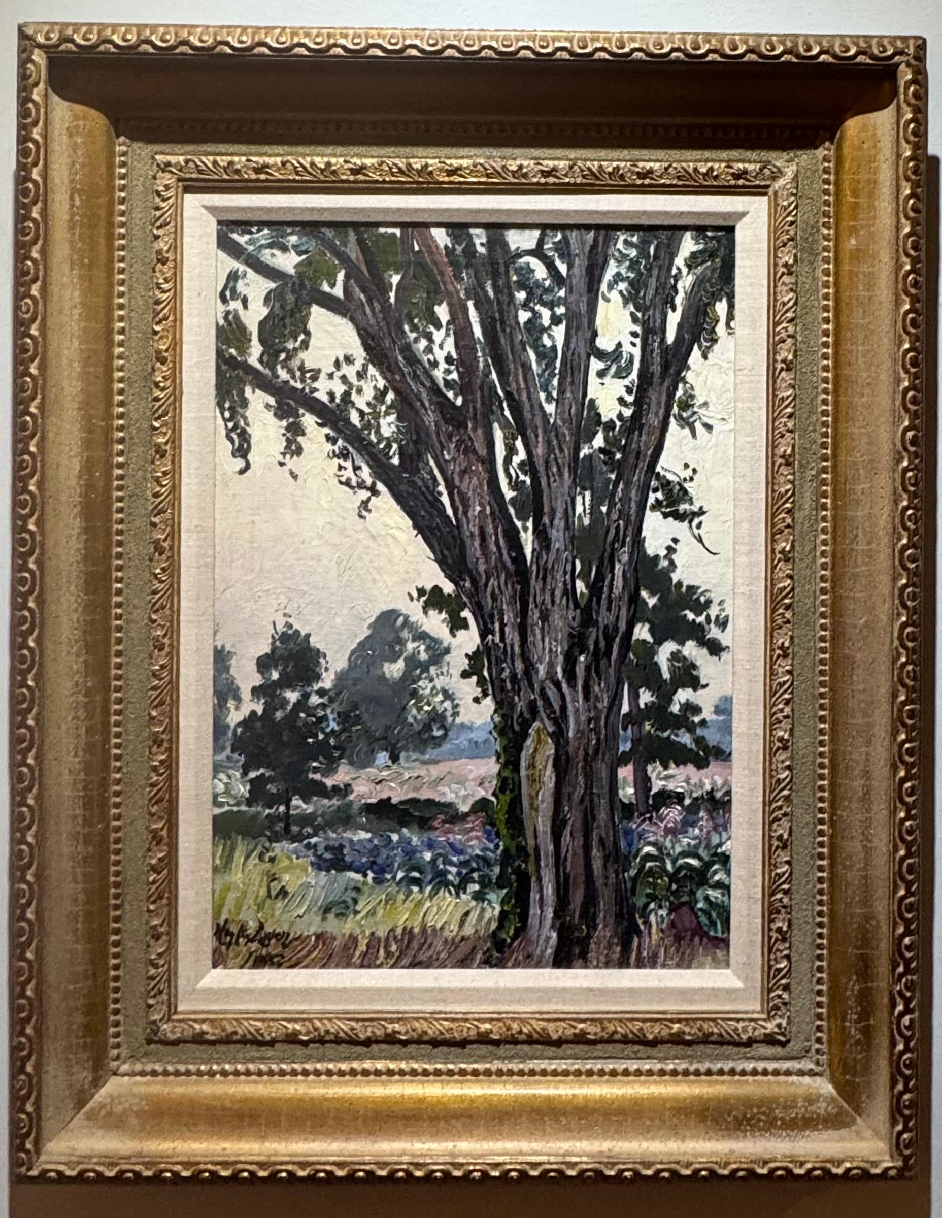 Still-Life Painting de Richard Haley Lever - 1958 Fairfield Connecticut “ELM TREE” Christies New York Provenance Painting