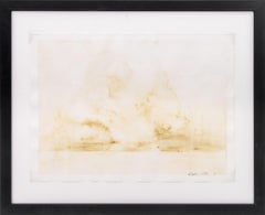Untitled (Landscape Scene), Mixed Media with Blood on Paper, 2007