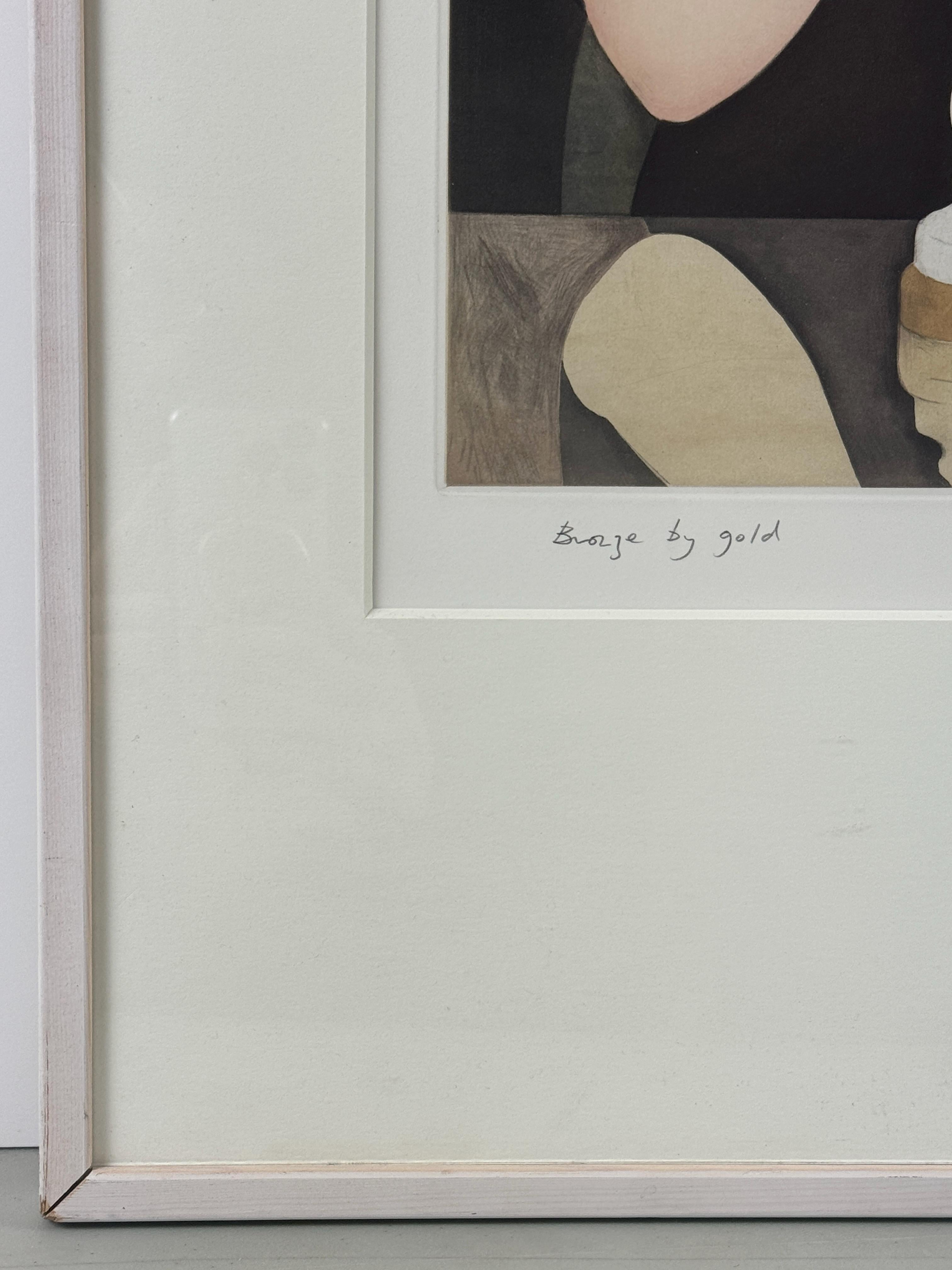 Bronze by gold Richard Hamilton from James Joyce Ulysses barmaids For Sale 4