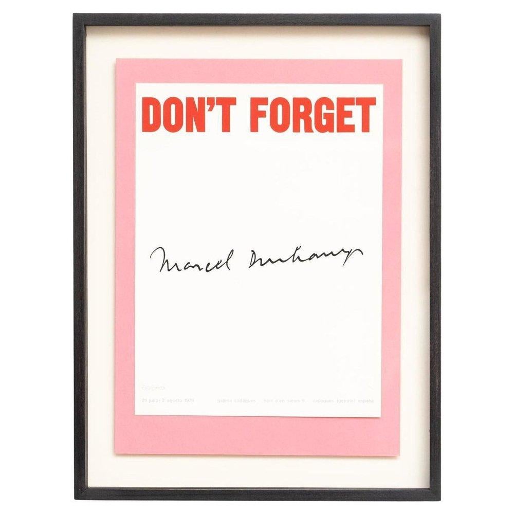 Possiedi un pezzo di storia dell'arte con questa rara copia incorniciata in edizione limitata del poster di Richard Hamilton disegnato per la mostra dell'artista alla Gallery Cadaqués in Spagna, nel 1979. Il manifesto riporta la frase "Non
