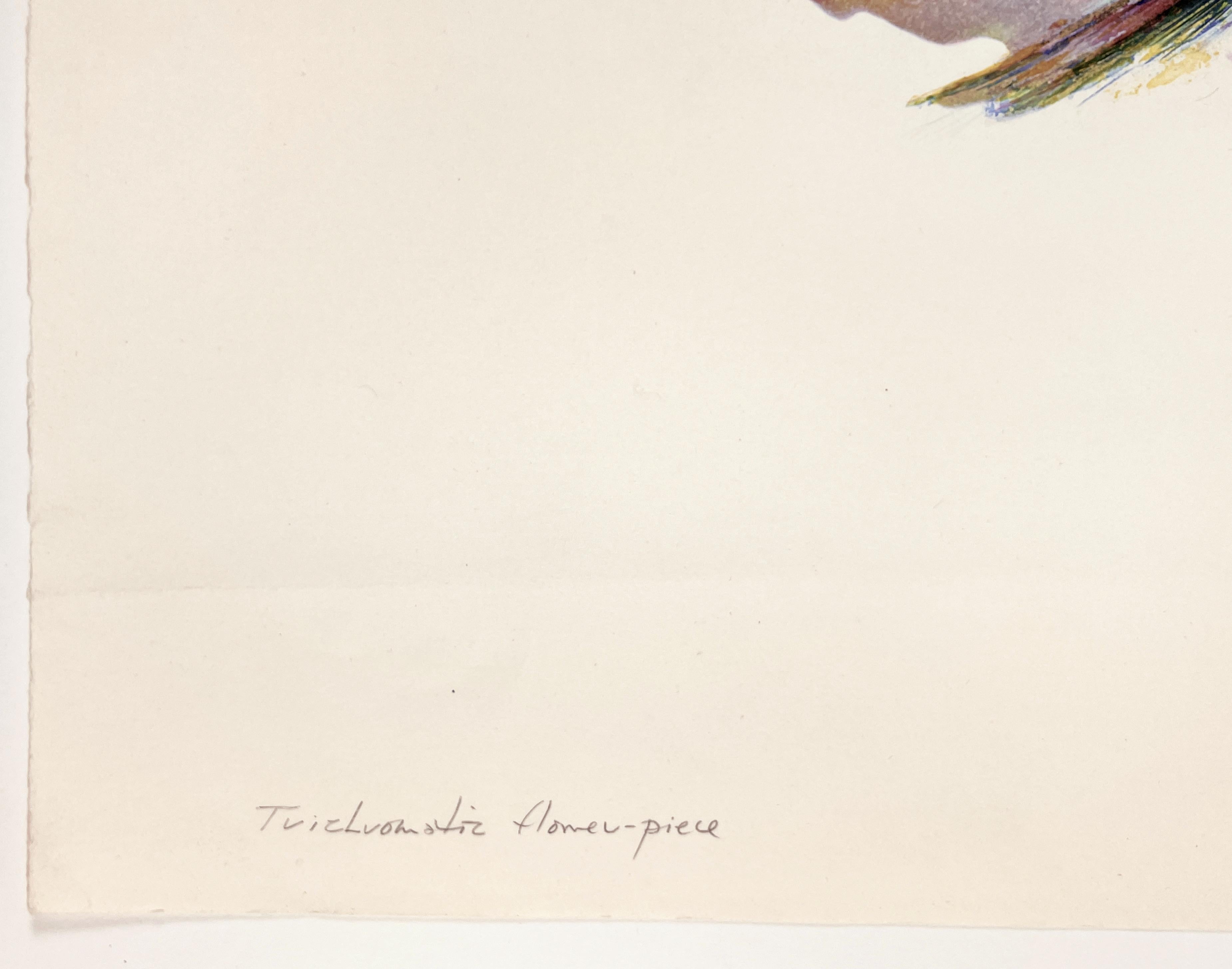 Trichromes Blumenbild, Richard Hamilton, mehrfarbiges Blumenstillleben  im Angebot 3