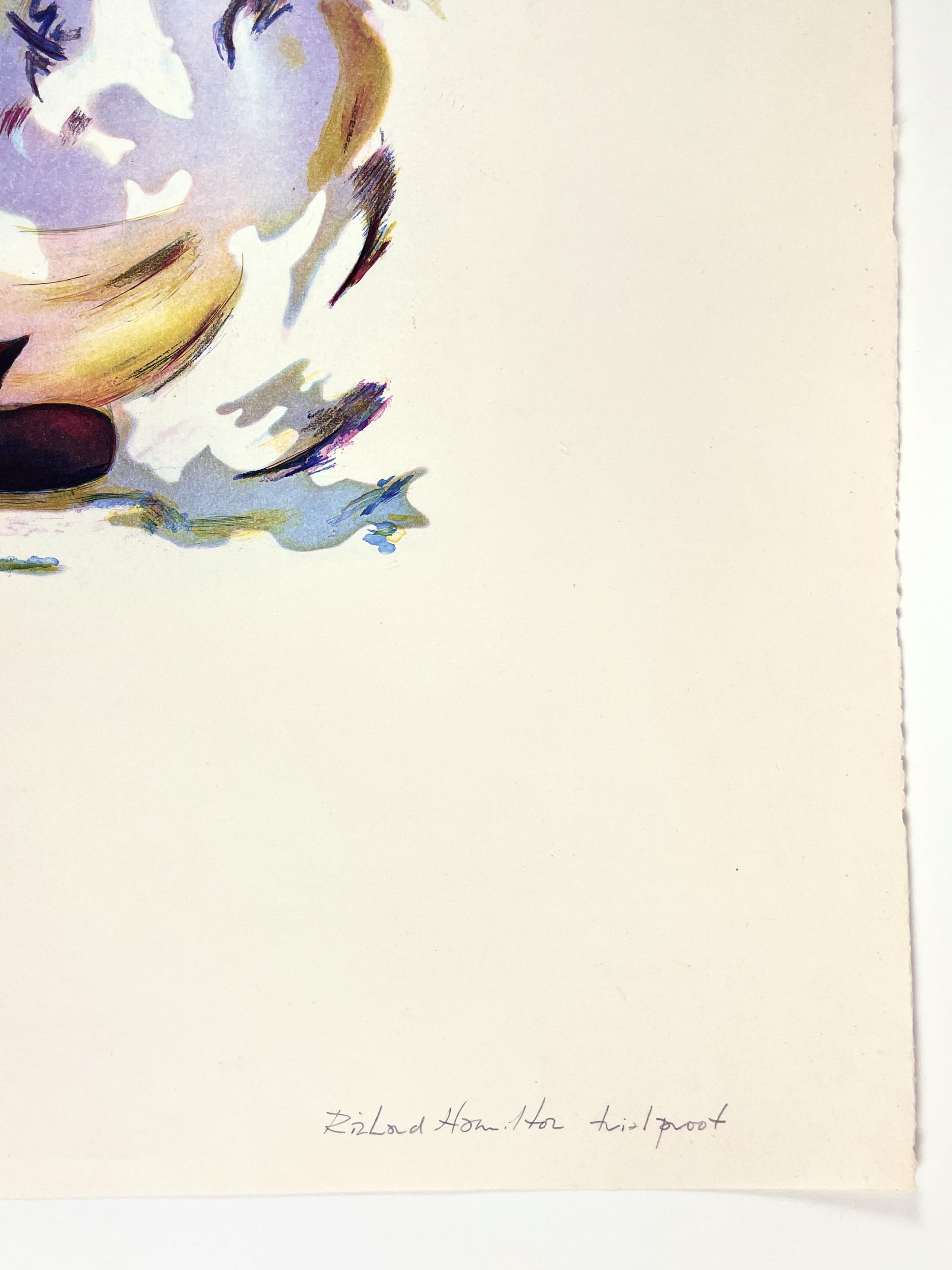 Trichromes Blumenbild, Richard Hamilton, mehrfarbiges Blumenstillleben  im Angebot 4