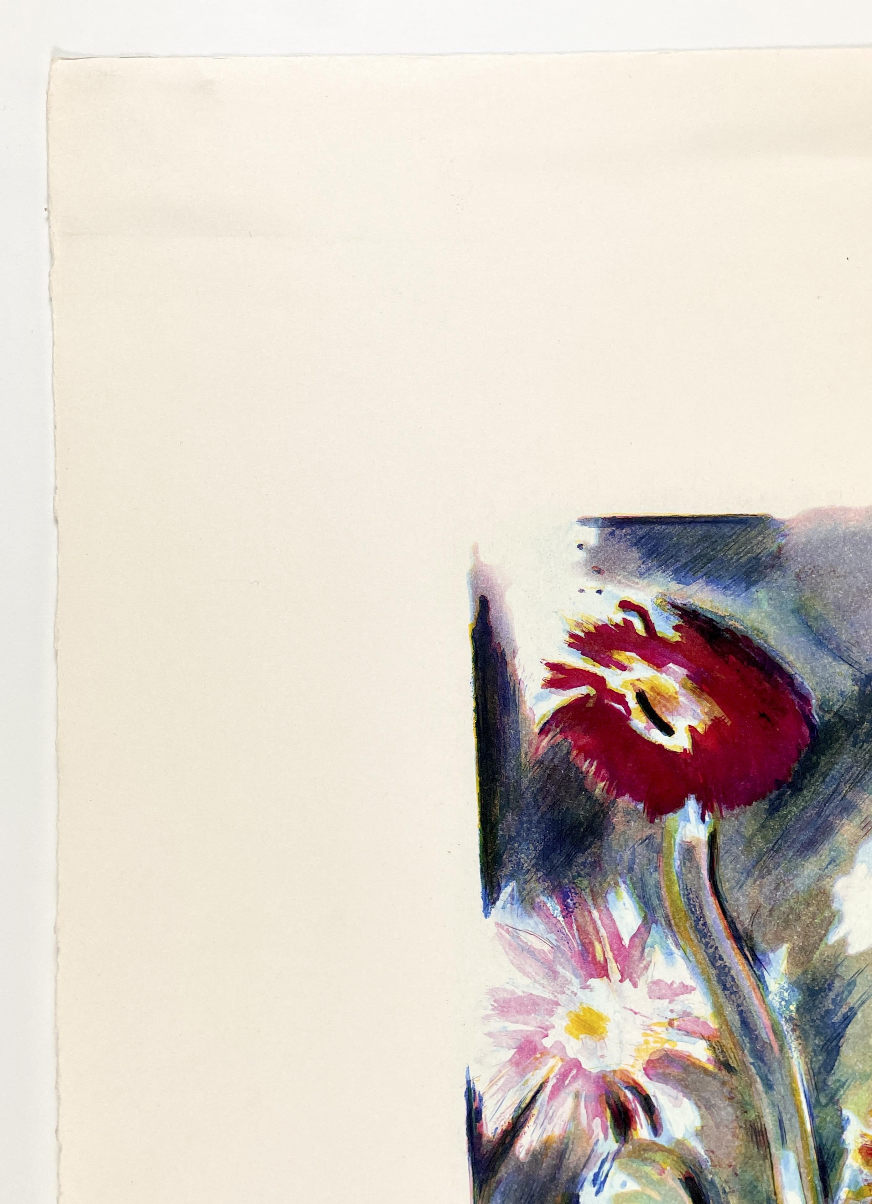 Trichromes Blumenbild, Richard Hamilton, mehrfarbiges Blumenstillleben  im Angebot 6