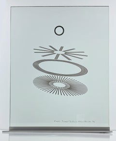 Testimoni oculisti (après Marcel Duchamp) scultura in vetro con serigrafia in argento
