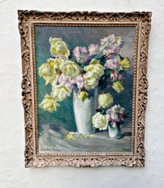 Richard Hartmann, Blumenstillleben, Öl auf Leinwand, Deutscher Impressionist