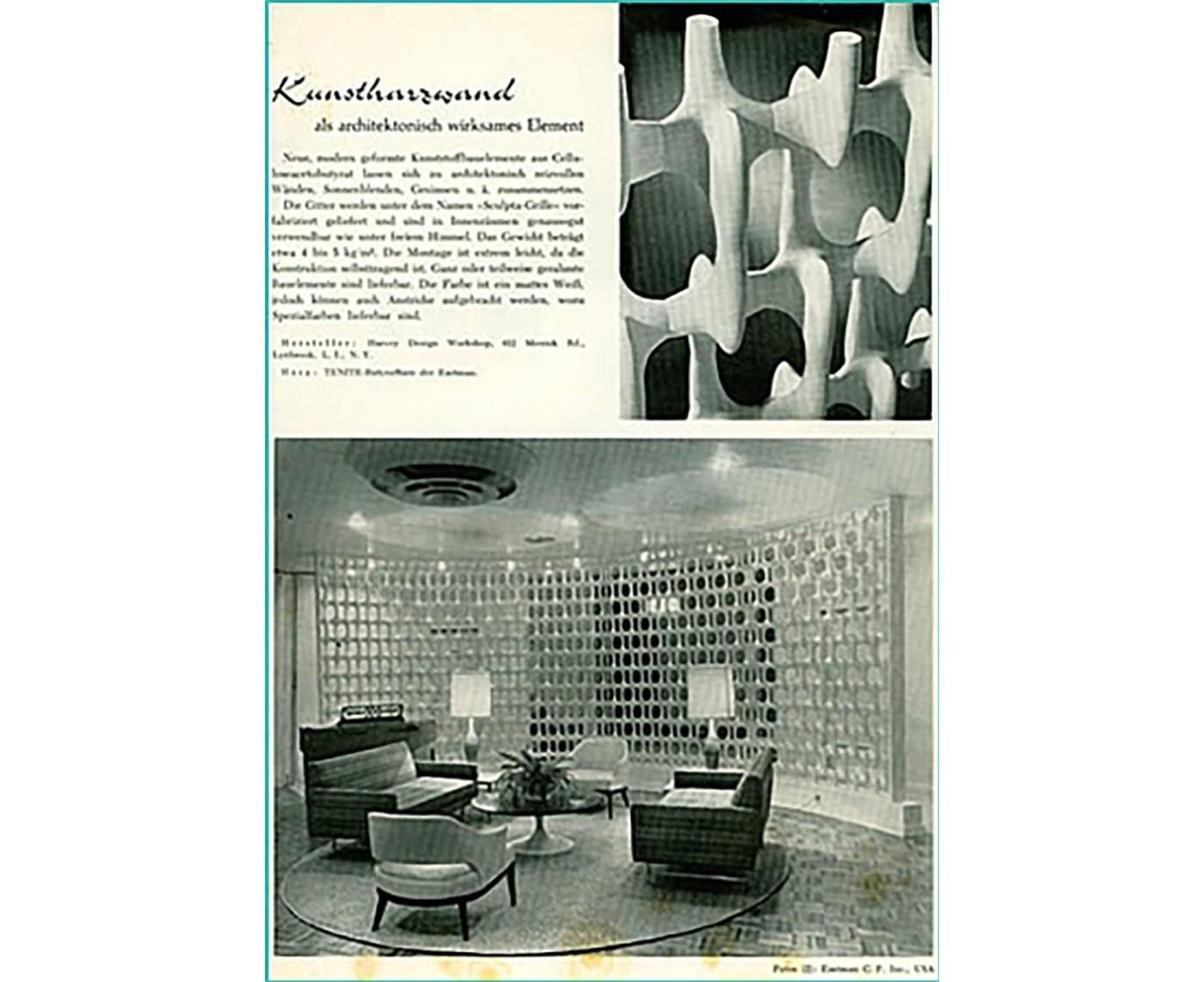Richard Harvey Sculpta-Grille Model C-20 Freestanding Room Divider, 1959 8