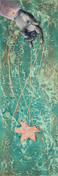 "Citta" Óleo sobre Cobre - pátina azul oxidada