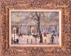 Hyde Park, Londres, années 1900, par l'artiste américain Richard Hayley Lever, huile sur toile.