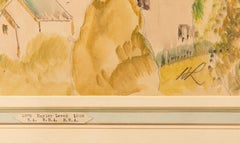 Richard Hayley Lever 'Woodstock, Ny.' Watercolor and Gouache on Paper