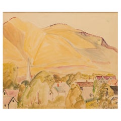 Richard Hayley Lever „Woodstock, Ny.“, Aquarell und Gouache auf Papier