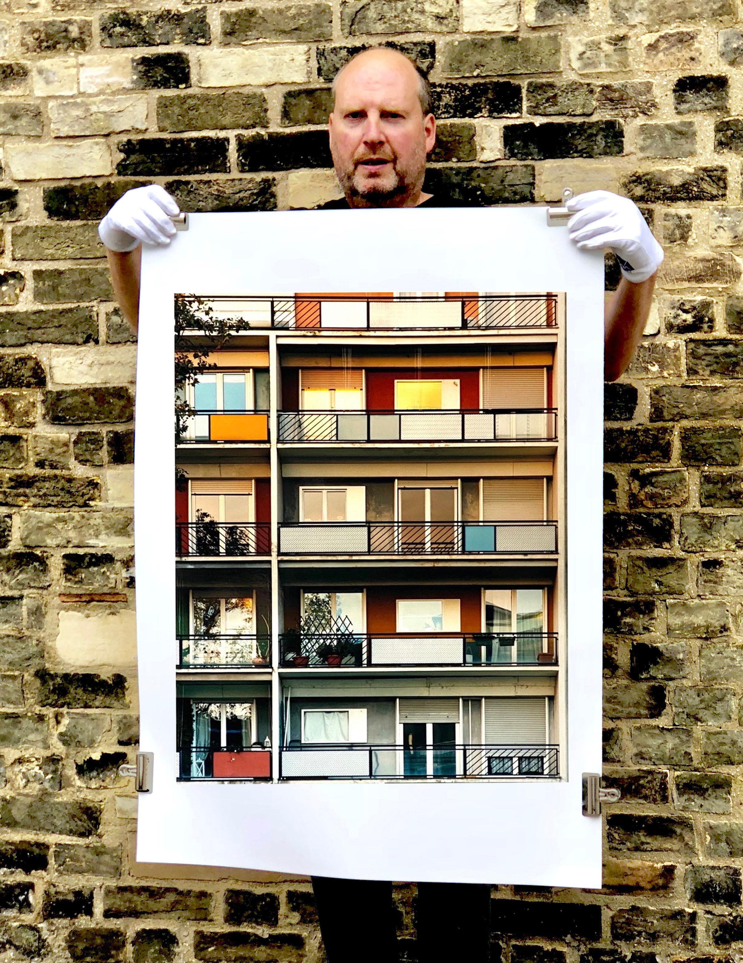 49 Via Dezza at Sunset, Milan - Conceptual Architectural Color Photography - Print by Richard Heeps