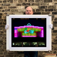 9.02pm Walthamstow Stadium at Night, London - Typography Color Photography