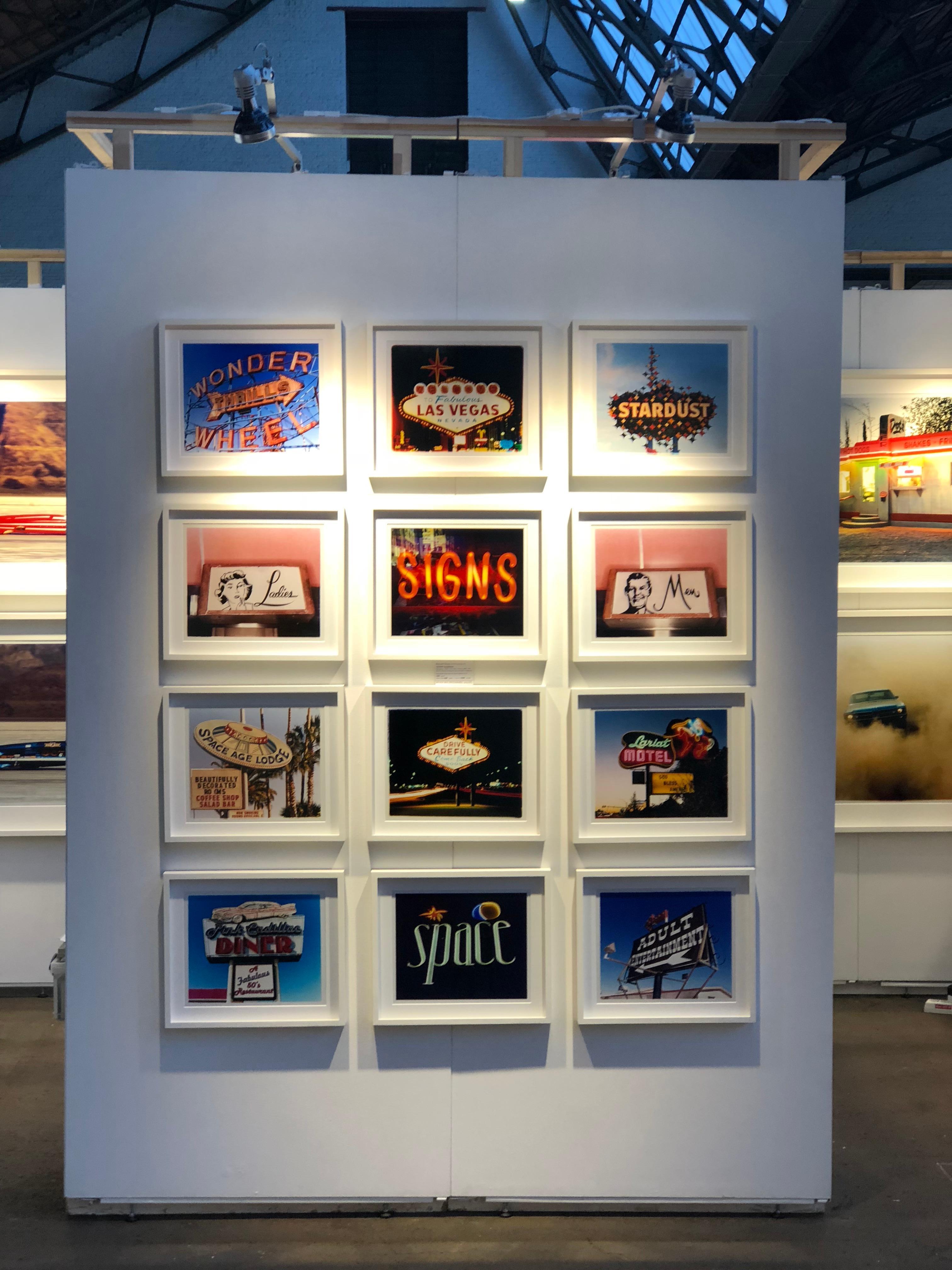 A Fabulous 50's Restaurant, Wildwood, New Jersey - Contemporary color photograph - Blue Color Photograph by Richard Heeps