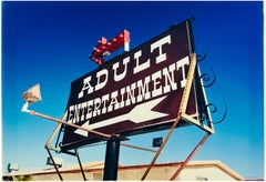 Adult Entertainment, Beatty, Navada - Americana Sign, Color Photography